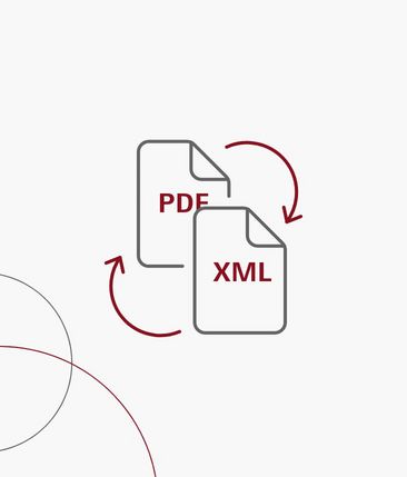 Beispielbild Umwandlung PDF zu XML